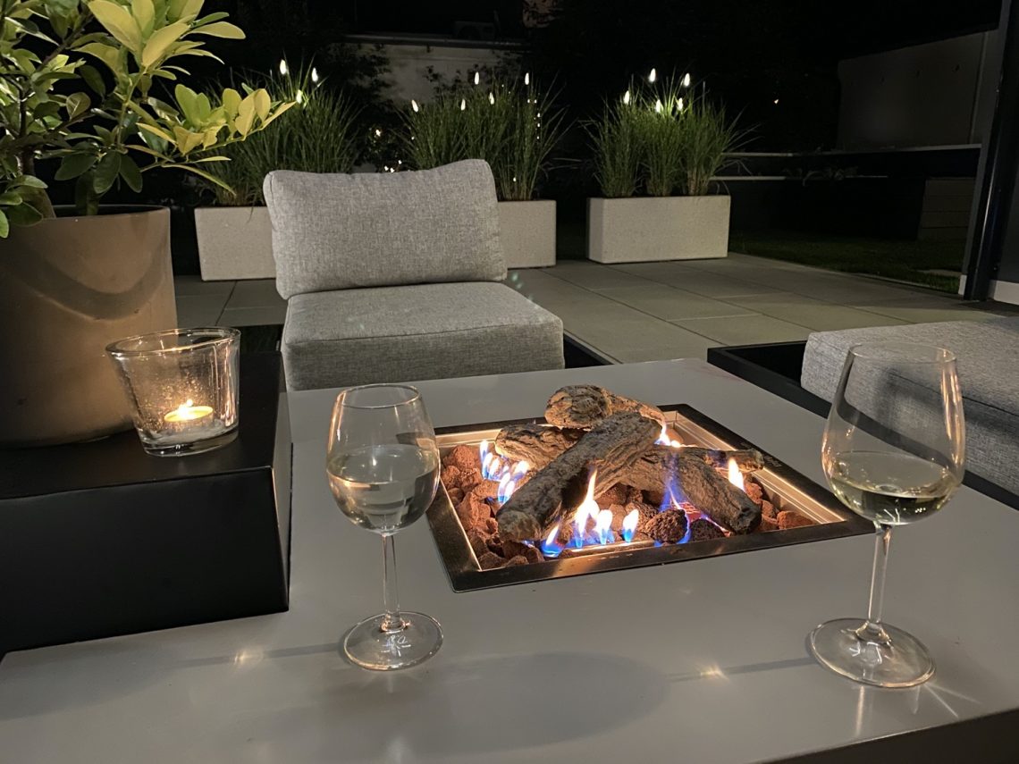 Propangas Feuertisch für Terrasse und Garten | Gaskamin | Tischkamin