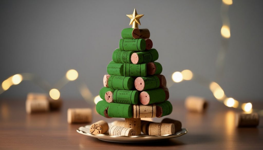 DIY Weihnachtsbaum aus Korken  - selbst gemachte Weihnachtsdeko