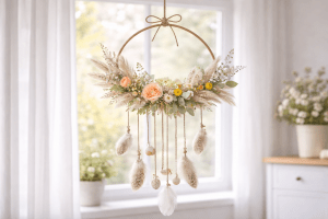 DIY Deko - Hängende Frühlingsdeko aus Naturmaterialien