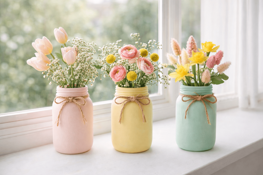 DIY Deko - Blumenvasen aus Recycling-Gläsern