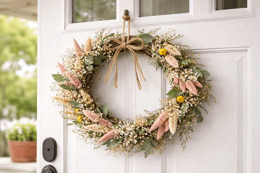 DIY Frühlingskranz aus Naturmaterialien