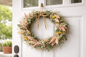 DIY Deko - Frühlingskranz aus Naturmaterialien