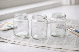 DIY Deko - Frühlingsdeko - Blumenvasen aus Recycling-Gläsern