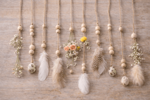 DYI Deko - Hängende Frühlingsdeko aus Naturmaterialien