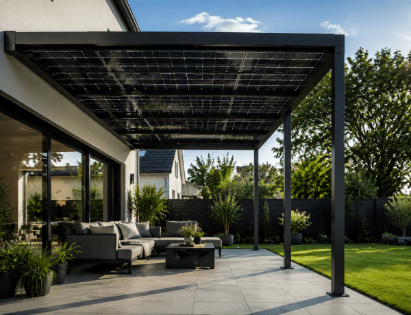 Die Terrasse als Kraftwerk: Wie moderne Überdachungen die Energiewende nach Hause bringen